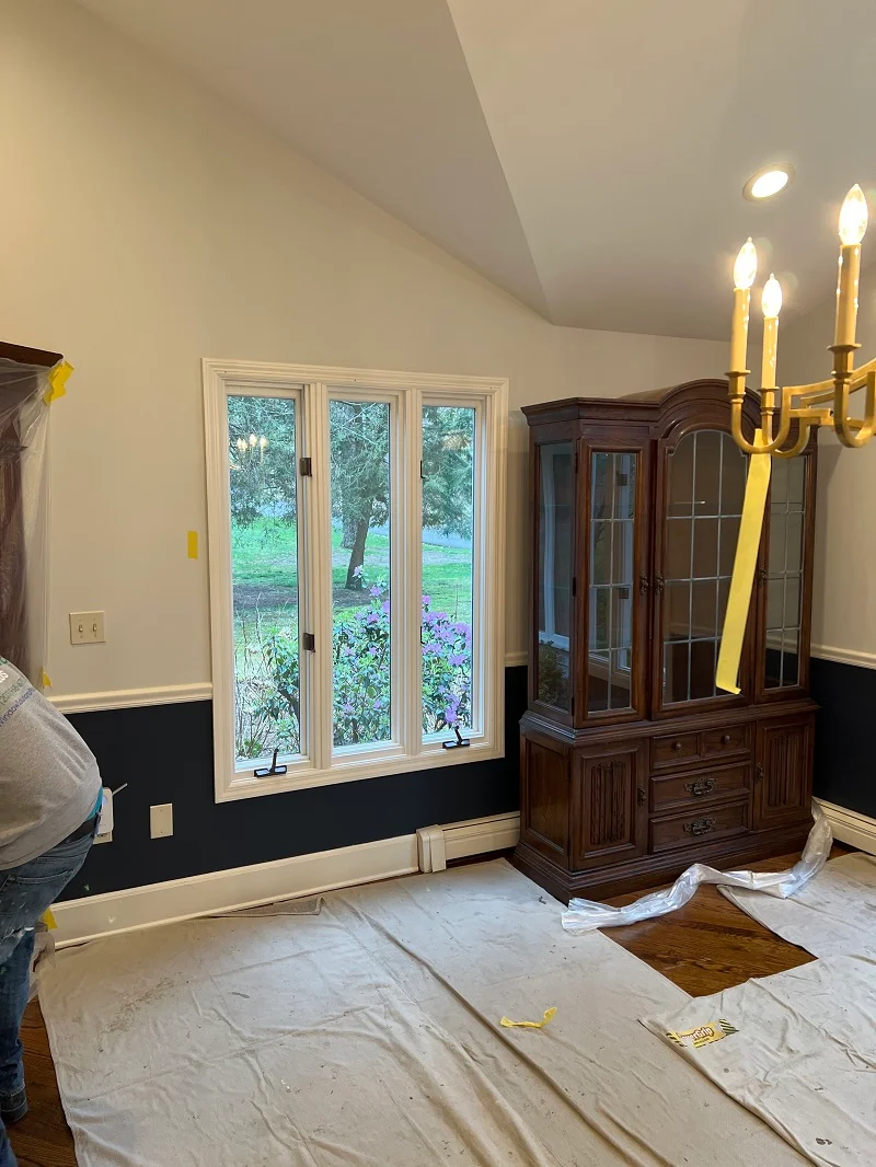 Triple casement window installation in Ridgefield